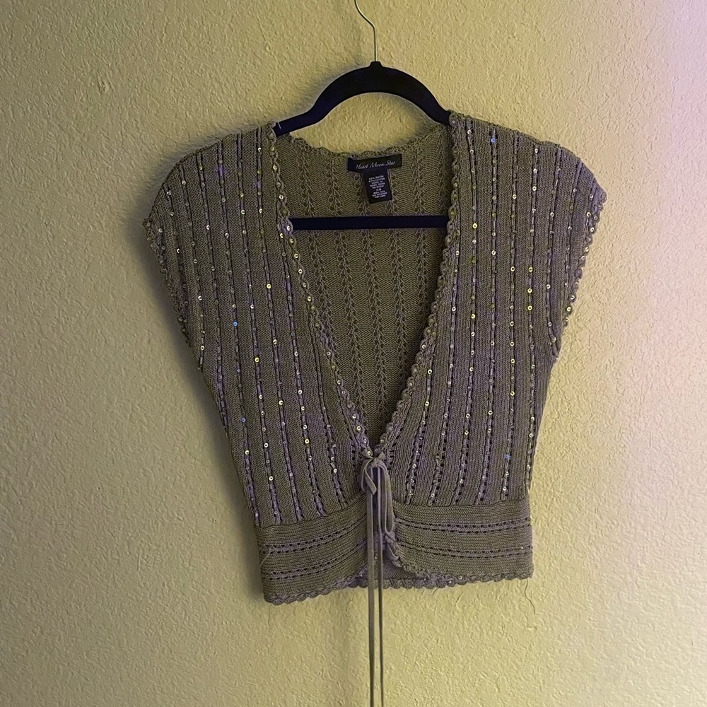 Gray top with sequins